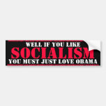 BARACK OBAMA - SOCIALISMO PEGATINA DE PARACHOQUE