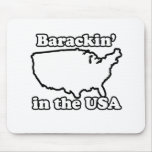 Barackin la camiseta de los E.E.U.U. Alfombrillas De Raton