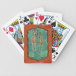 Baraja ambarina y azul real de las jirafas cartas de juego