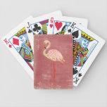 Baraja color de rosa rosada del flamenco del vinta cartas de juego