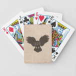 Baraja de la silueta del búho cartas de juego
