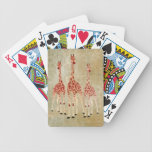 Baraja de las jirafas del rosa rojo del vintage cartas de juego