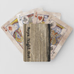 Baraja de naipe de madera vieja del tablón cartas de juego