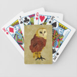 Baraja de rubíes de oro del búho cartas de juego