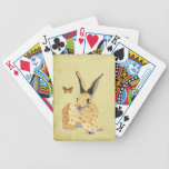 Baraja floral lamentable del conejito cartas de juego