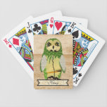 Baraja personalizada búho gitano del jade cartas de juego