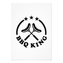 Barbacoa del rey del Bbq Invitacion Personalizada