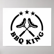Barbacoa del rey del Bbq Posters