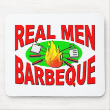Barbacoa real de los hombres. Diseño divertido par Tapetes De Ratón