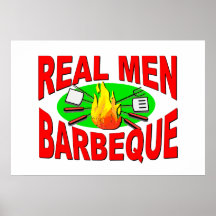 Barbacoa real de los hombres. Diseño divertido par Posters