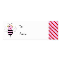 BarBee manosea la etiqueta del regalo de la abeja Tarjetas Personales