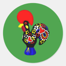 Barcelos Galo hace portugueses del OS del por de P Pegatinas Redondas