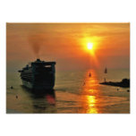 Barco de cruceros que sale de Puerto Vallarta Impresion Fotografica