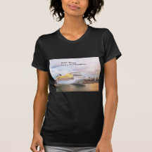 Barco de cruceros que sale del puerto camisetas