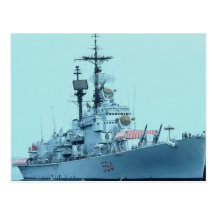 Barco de la Armada italiano que visita de C-554 "C Tarjetas Postales
