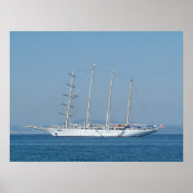 Barco de navegación de la travesía poster