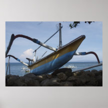 Barco de pesca del Balinese Impresiones