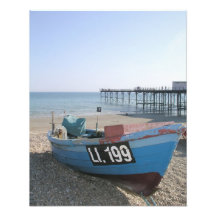 Barco de pesca en Bognor Regis, Sussex, Reino Unid Foto