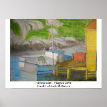 Barco de pesca - la ensenada de Peggy. Poster