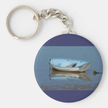 Barco de rowing azul llavero personalizado
