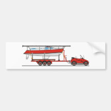 Barco de vela del coche de Eco Etiqueta De Parachoque