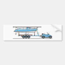 Barco de vela del coche de Eco Etiqueta De Parachoque