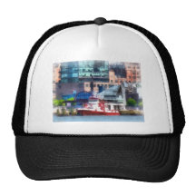 Barco del fuego de Nueva York Gorro De Camionero