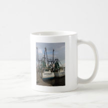 barco gemelo del camarón taza de café