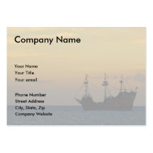 Barco pirata plantilla de tarjeta de negocio