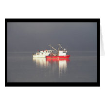 Barco rojo tarjetas