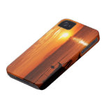 barco y puesta del sol iPhone 4 Case-Mate carcasas