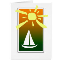 Barco y sol felicitacion 