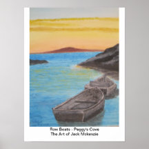 Barcos de fila - la ensenada de Peggy Poster