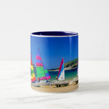 Barcos de navegación en St Malo Tazas De Café