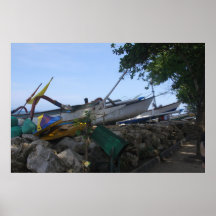 Barcos de pesca del Balinese Poster