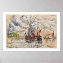 Barcos de pesca en La Rochelle, c.1919-21 Impresiones