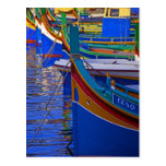 Barcos de pesca malteses tarjeta postal