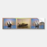Barcos de vela - aventuras de la vida etiqueta de parachoque