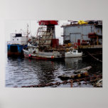Barcos del astillero en el puerto holandés, Alaska Posters