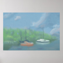 Barcos en la ensenada, poster