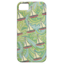barcos y Paisley iPhone 5 Case-Mate Cobertura