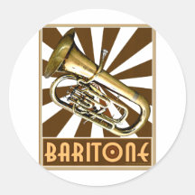 Barítono retro etiqueta