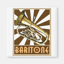 Barítono retro imán para frigorífico