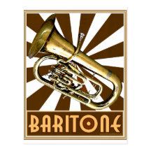 Barítono retro tarjeta postal