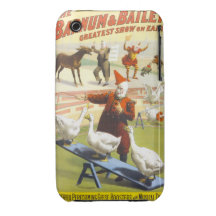 Barnum y curva de Blackberry del poster del vintag Case-Mate iPhone 3 Cobertura