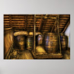 Barra - barriles de vino impresiones