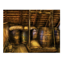 Barra - barriles de vino tarjetas postales