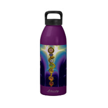 BARRA DE ASCLEPIUS CON 7 CHAKRAS, ENERGÍA ESPIRITU BOTALLAS DE AGUA