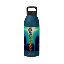 BARRA DE ASCLEPIUS CON 7 CHAKRAS, ENERGÍA ESPIRITU BOTELLA DE BEBER