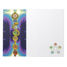 BARRA DE ASCLEPIUS CON 7 CHAKRAS, ENERGÍA ESPIRITU BLOCS DE NOTAS